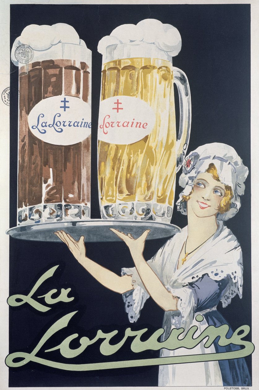 Poster publicidade La Lorraine cerveja | French School