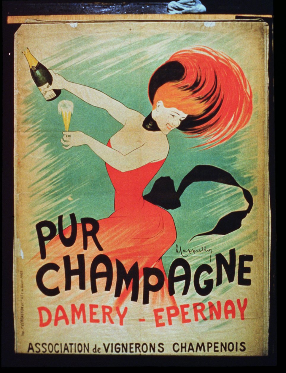 Cartaz publicitário Pur Champagne, de Damery, Epernay de French School