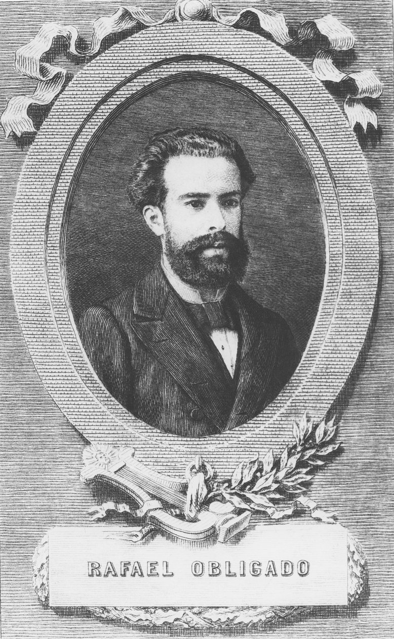 Rafael Obligado (gravura) de French School
