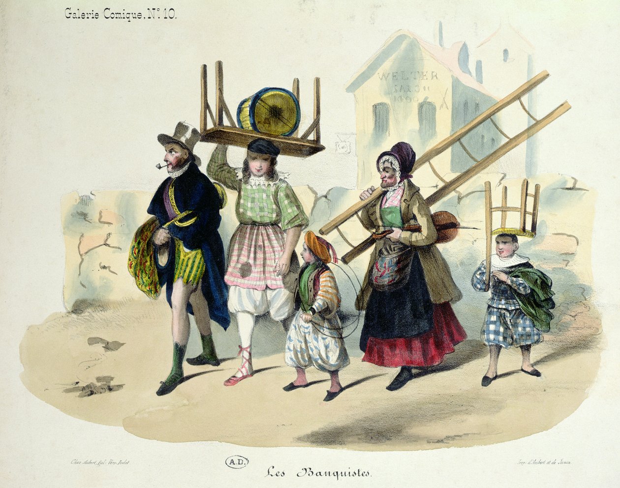 The Banquistes, c.1820-30  de French School
