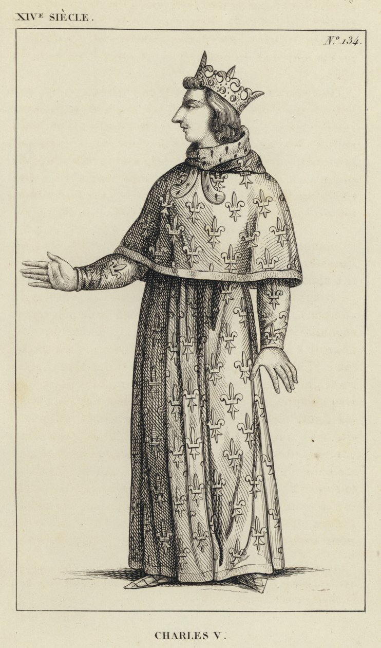 Século XIV, Carlos V (gravura) de French School