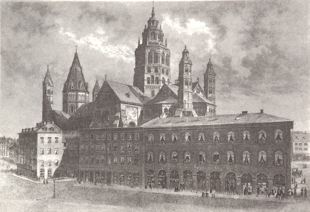 Catedral de Westwerk of Mainz de Pierre Joseph Redouté