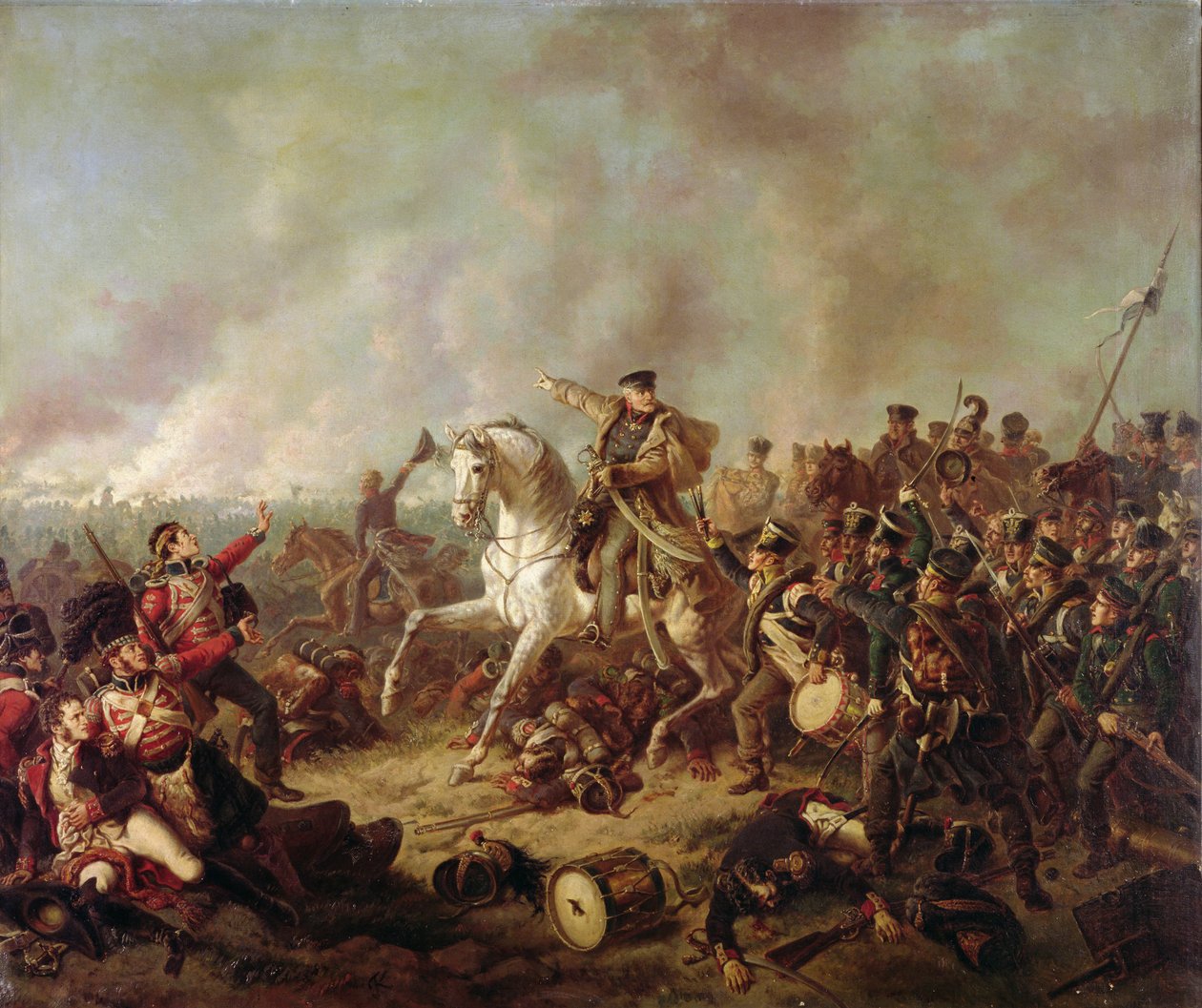 A batalha de waterloo de Friedrich Kaiser