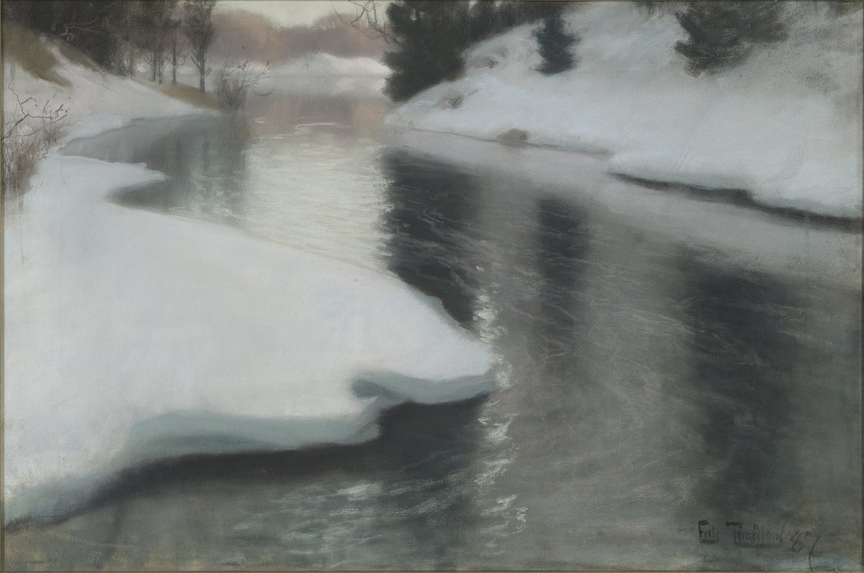 Degelo da Primavera, 1887 de Frits Thaulow