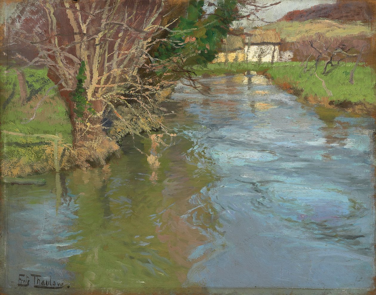 Um riacho na primavera, de Frits Thaulow