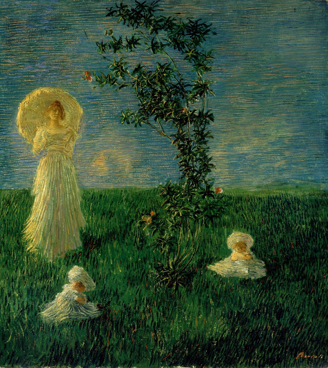 No prado de Gaetano Previati