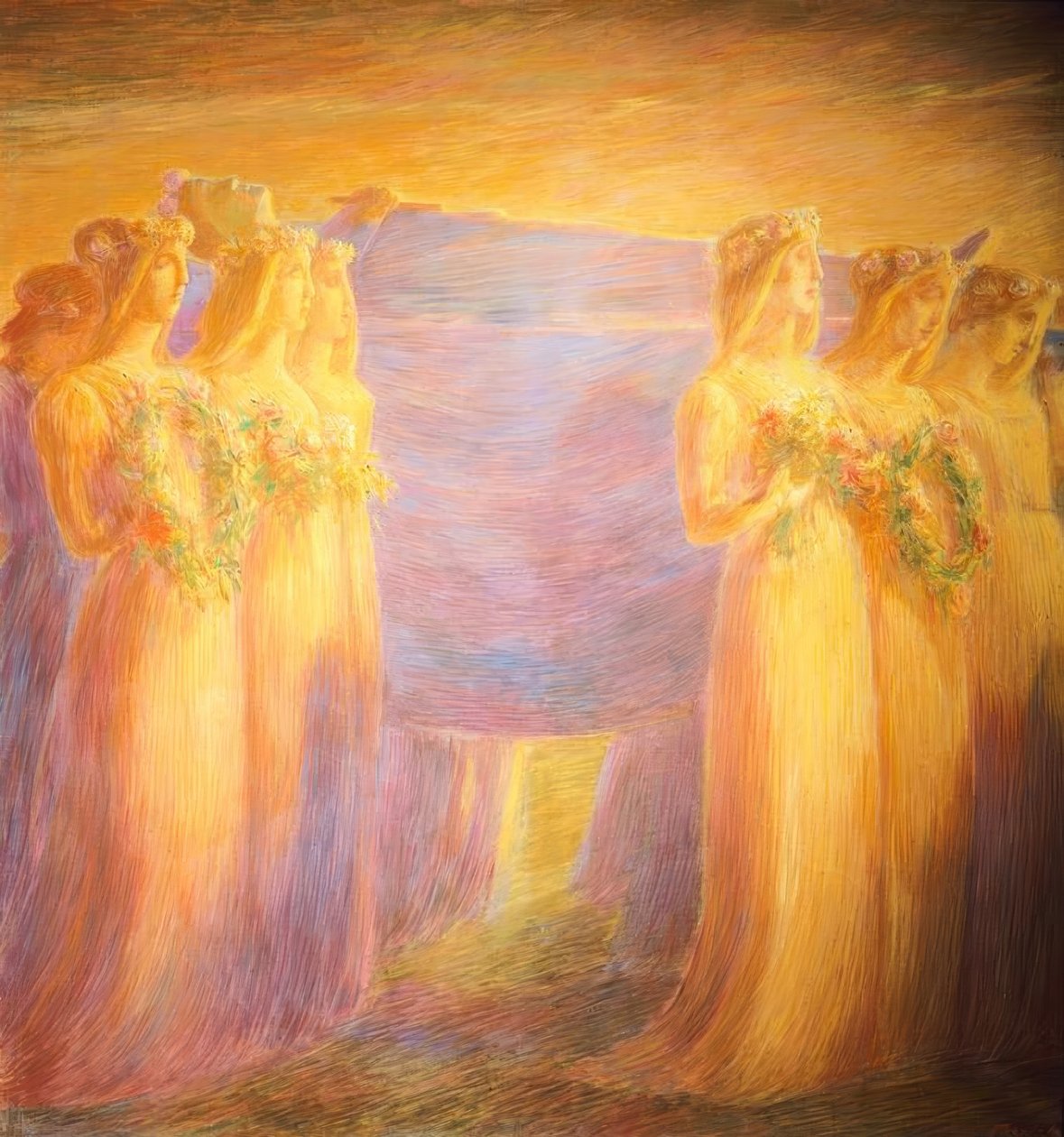 Funeral de uma virgem, de Gaetano Previati