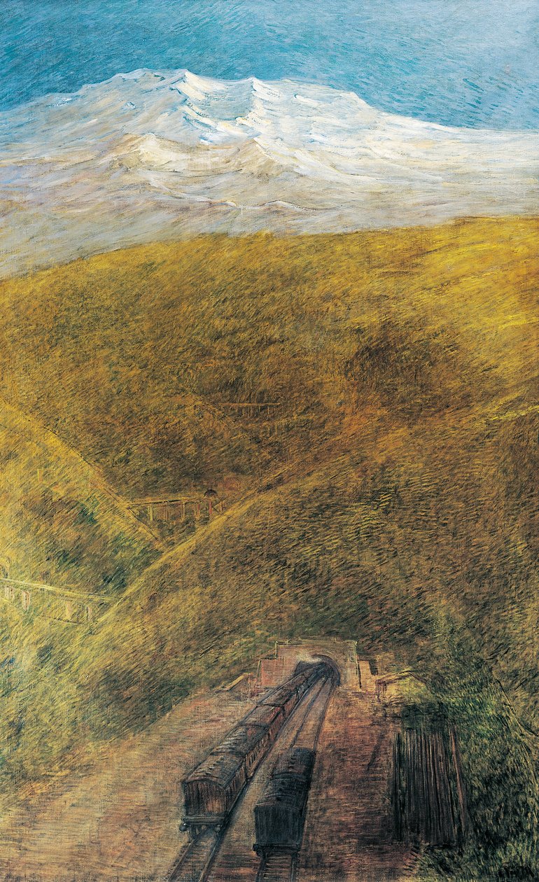 Túnel nos Alpes de Gaetano Previati