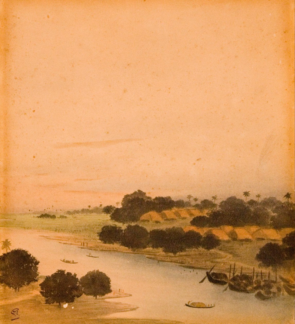 vista do rio de Gaganendranath Tagore