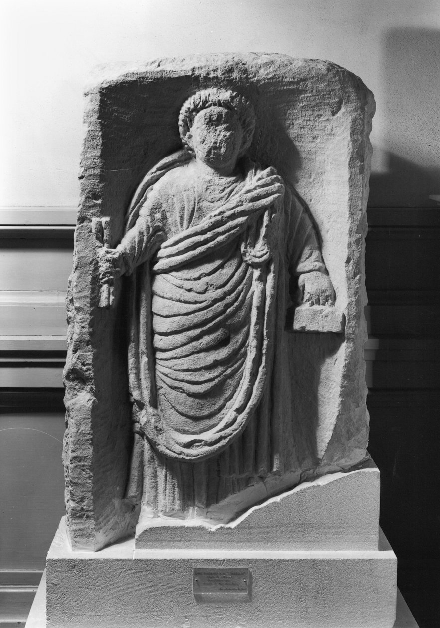 Estela funerária de um notário, de Deux-Sevres de Gallo Roman