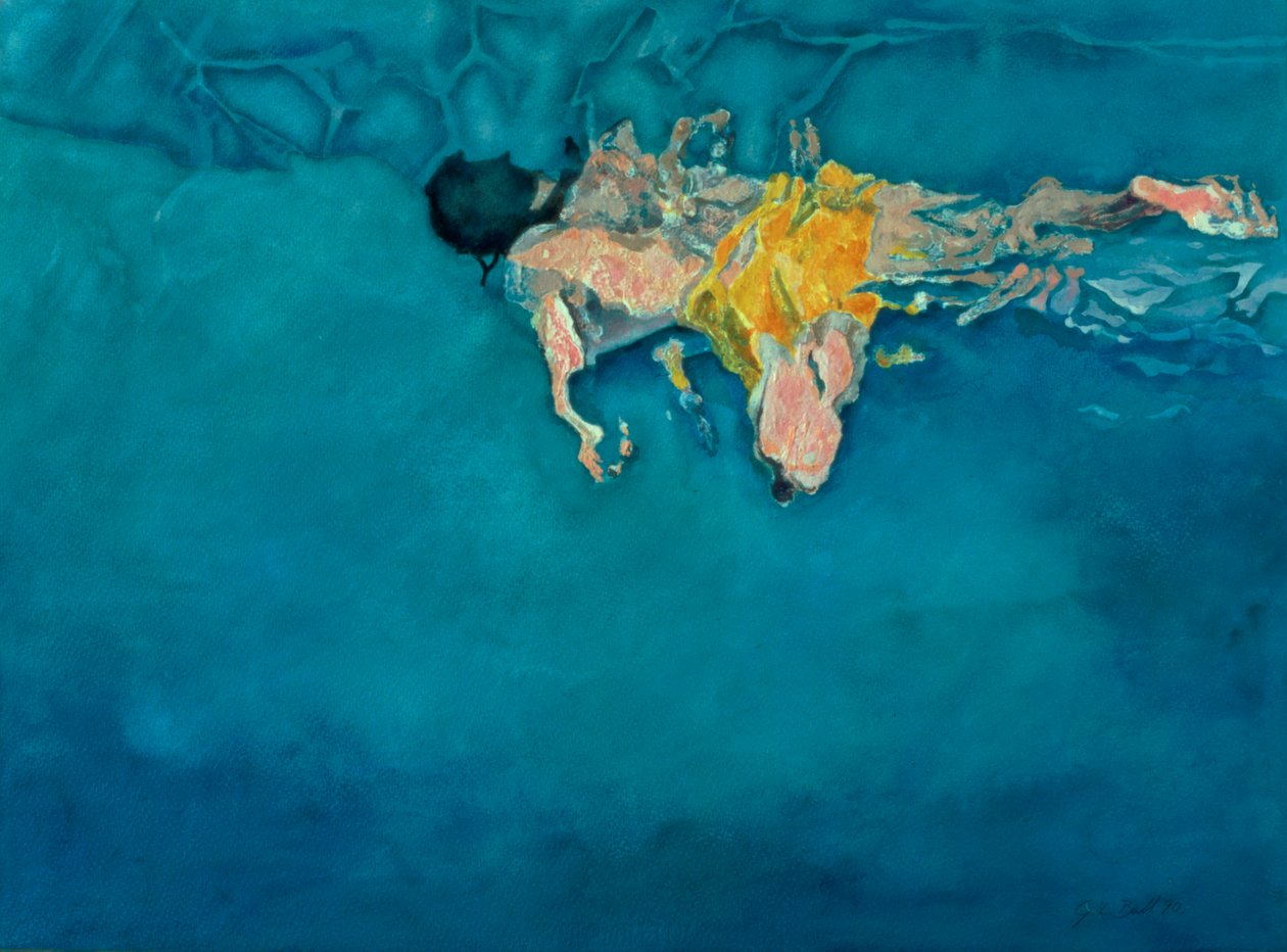 Nadador em amarelo, 1990 de Gareth Lloyd Ball