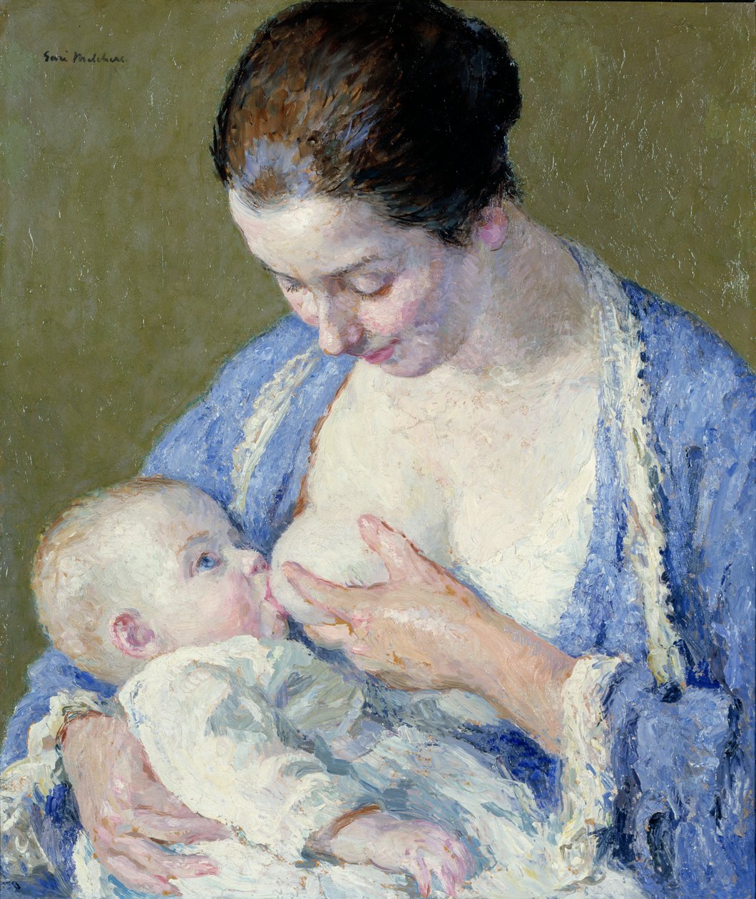 Mãe e Filho, c. 1920. de Gari Melchers