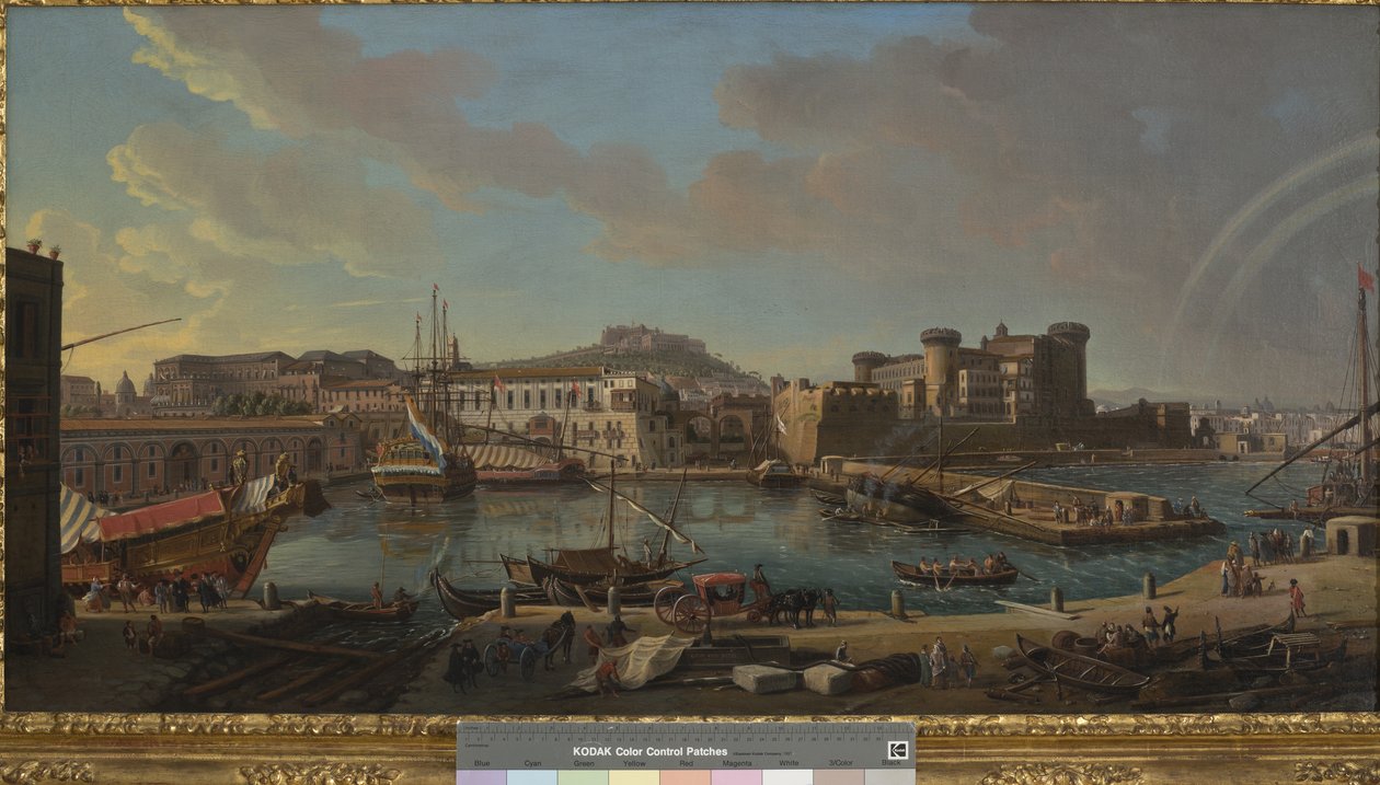 A doca de Nápoles, 1711 de Gaspar van Wittel