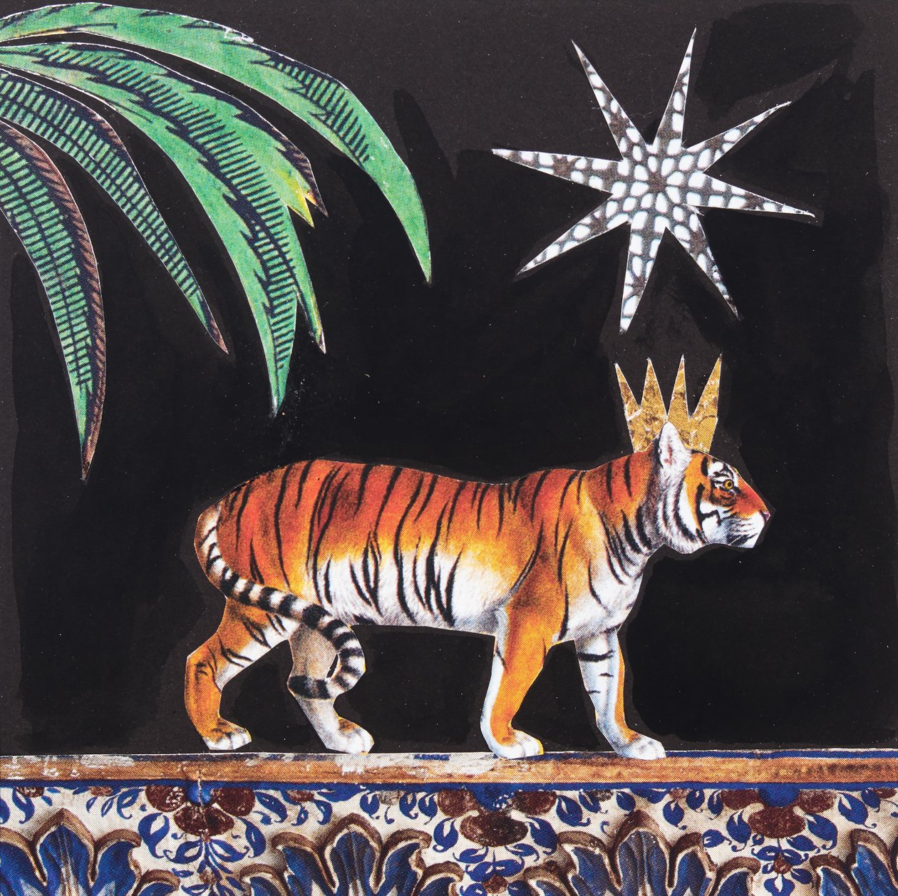 Rei Tigre (colagem) de Genevieve French