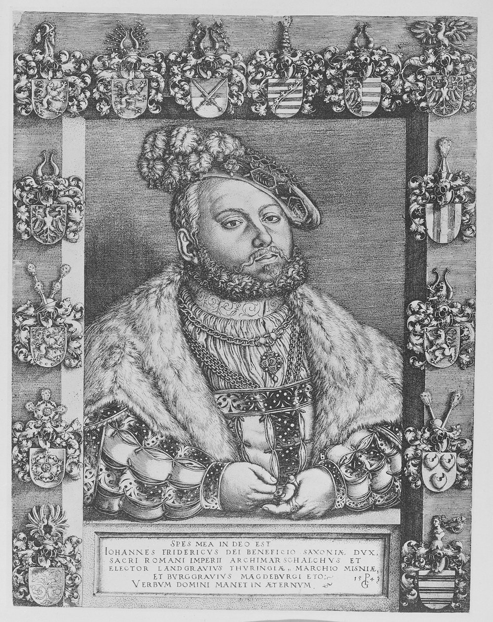 Johann Friedrich I, eleitor e duque da Saxônia, 1543 de Georg Pencz