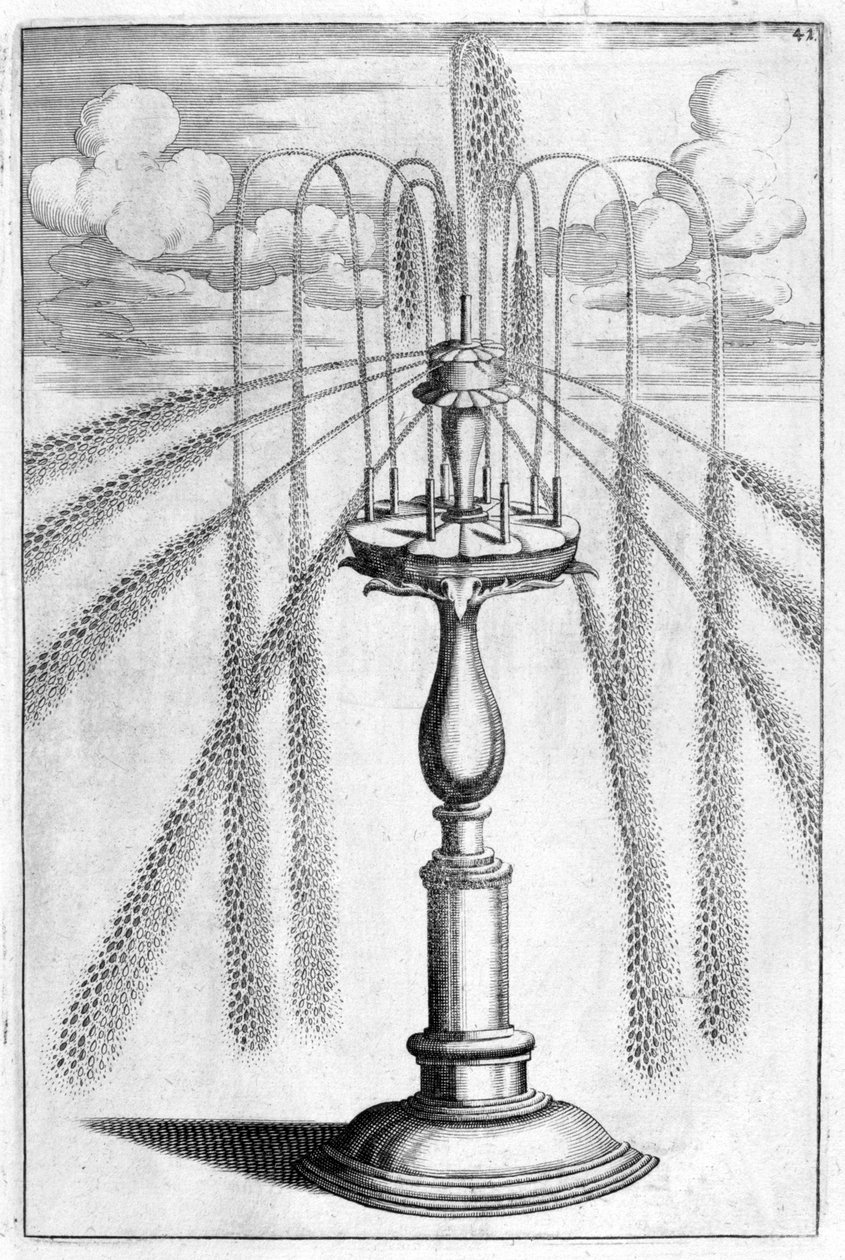 Projeto de fonte ornamental, 1664 de Georg Andreas Bockler