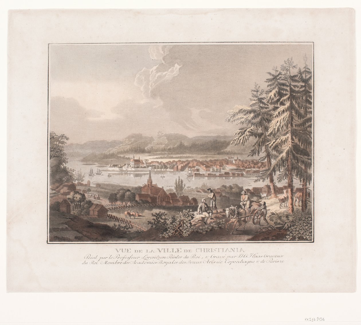 Vista da cidade de Kristiania de Georg Haas