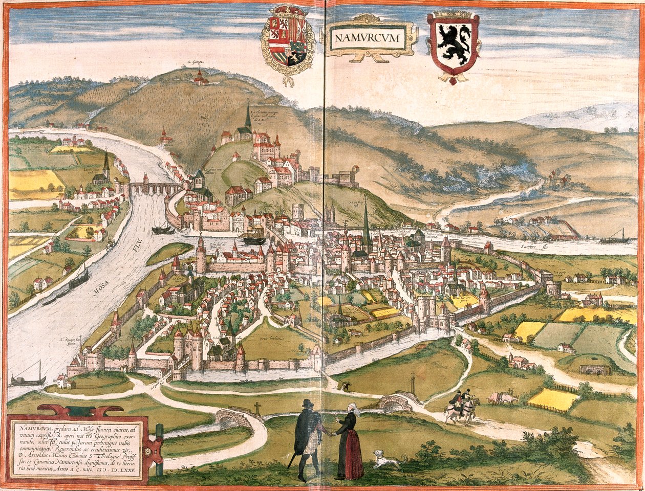 Namur, , Bélgica de Georg and Hogenberg Franz (1535 90) Braun