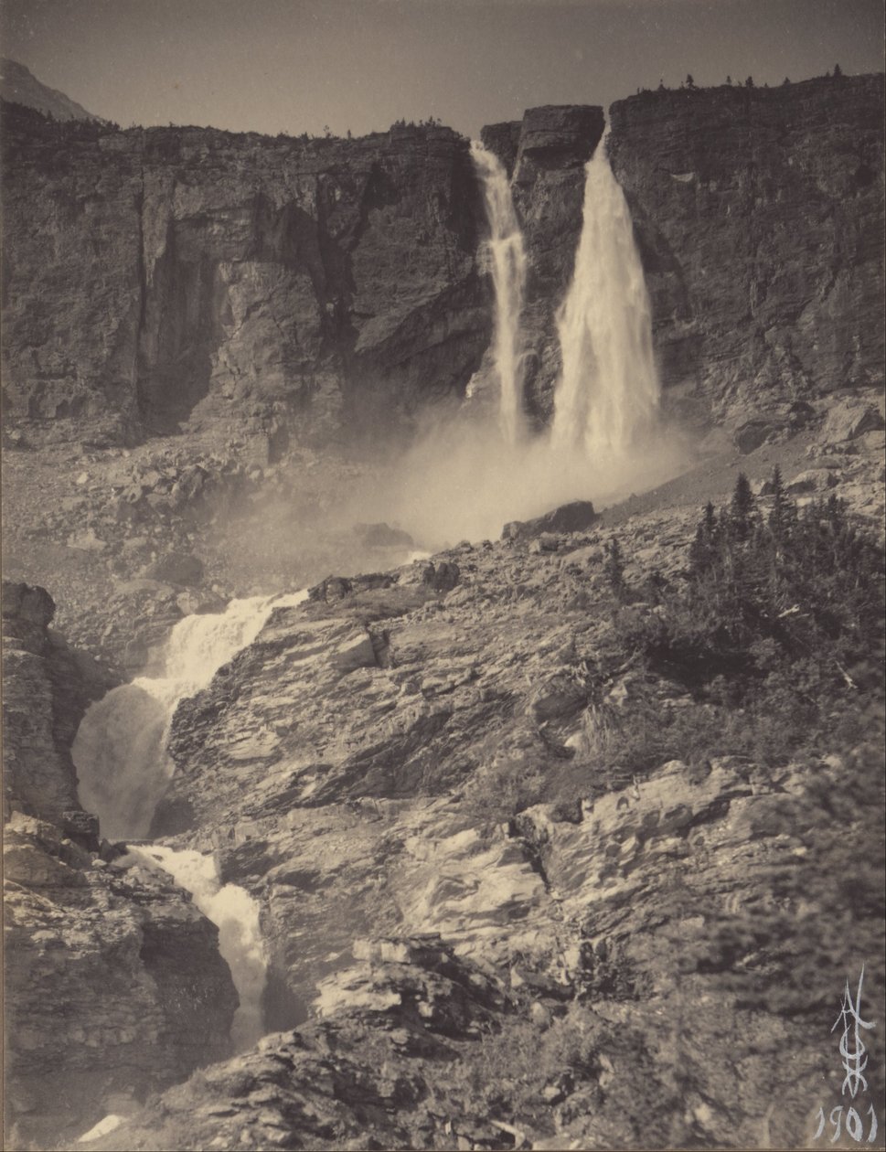 Twin Falls, Yoho Valley de George B. Vaux Jr.