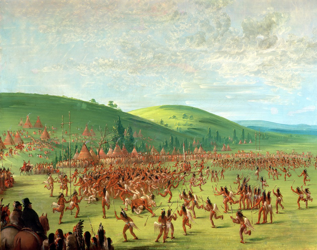 Jogo De Bola Indiano de George Catlin