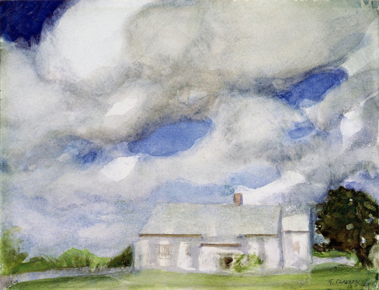 As duas árvores, c.1875-1935 de George Clausen
