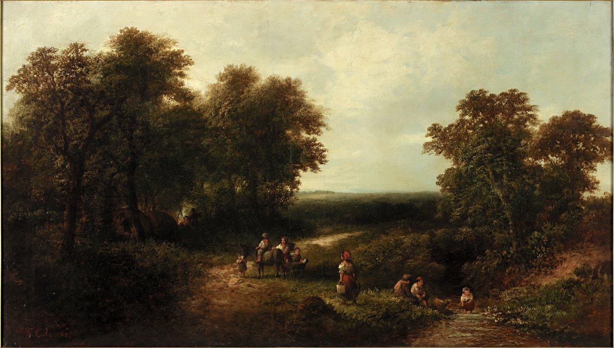 Paisagem com figuras de George Vicat Cole