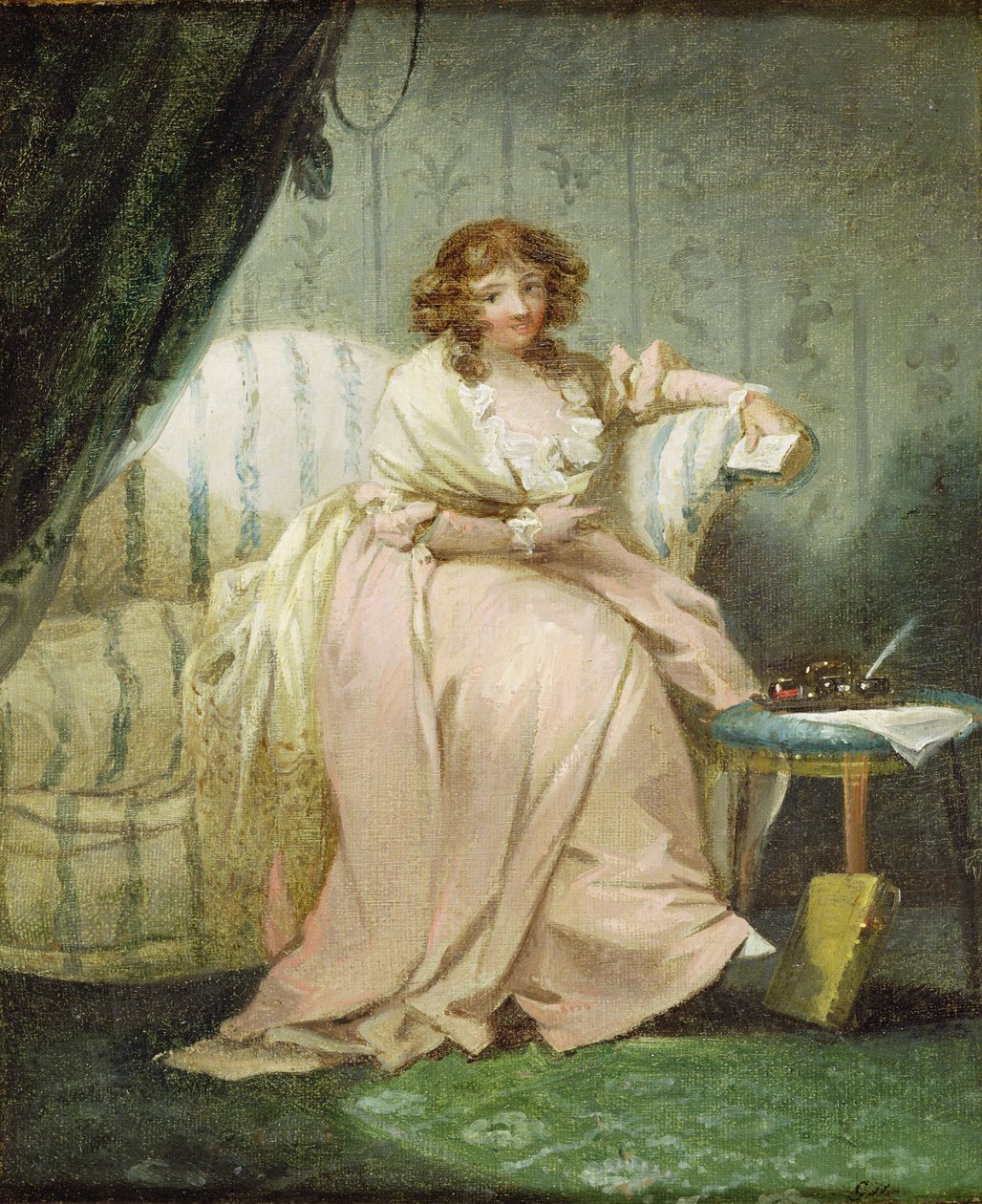 Uma mulher chamada Anne, esposa do artista, c.1790-1800 de George Morland