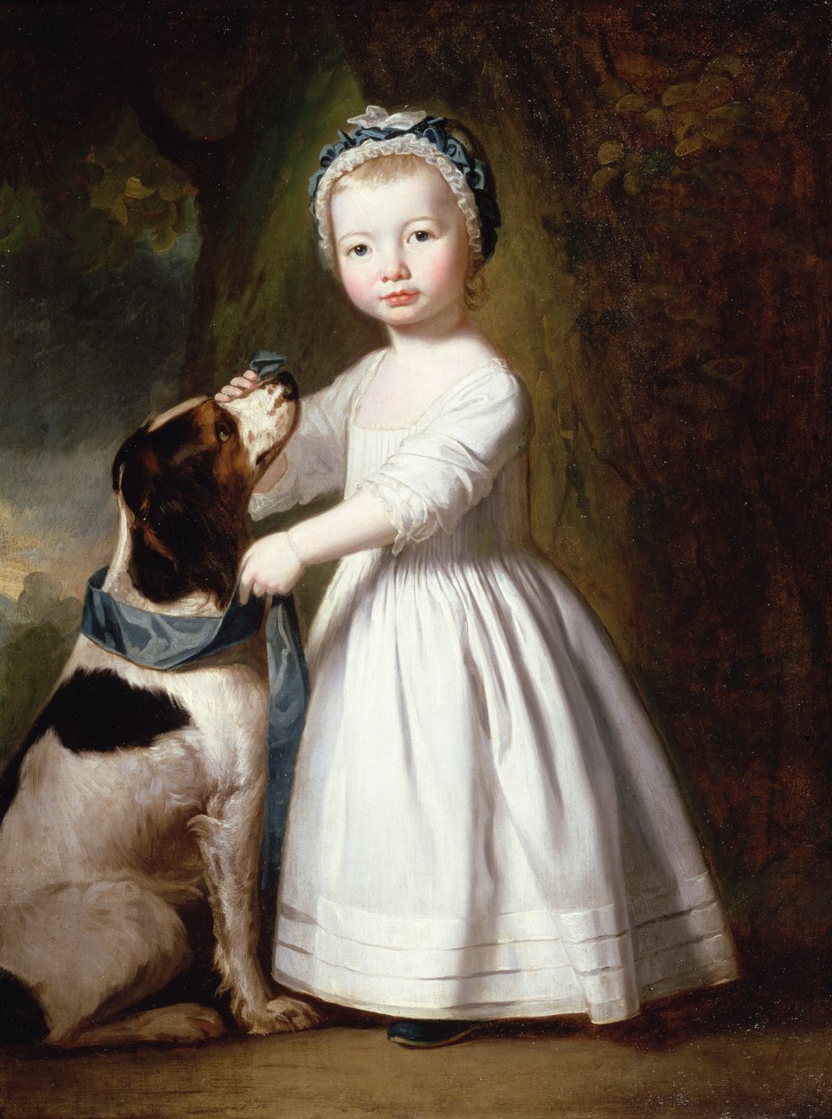 Menino com um cão, c.1757 de George Romney