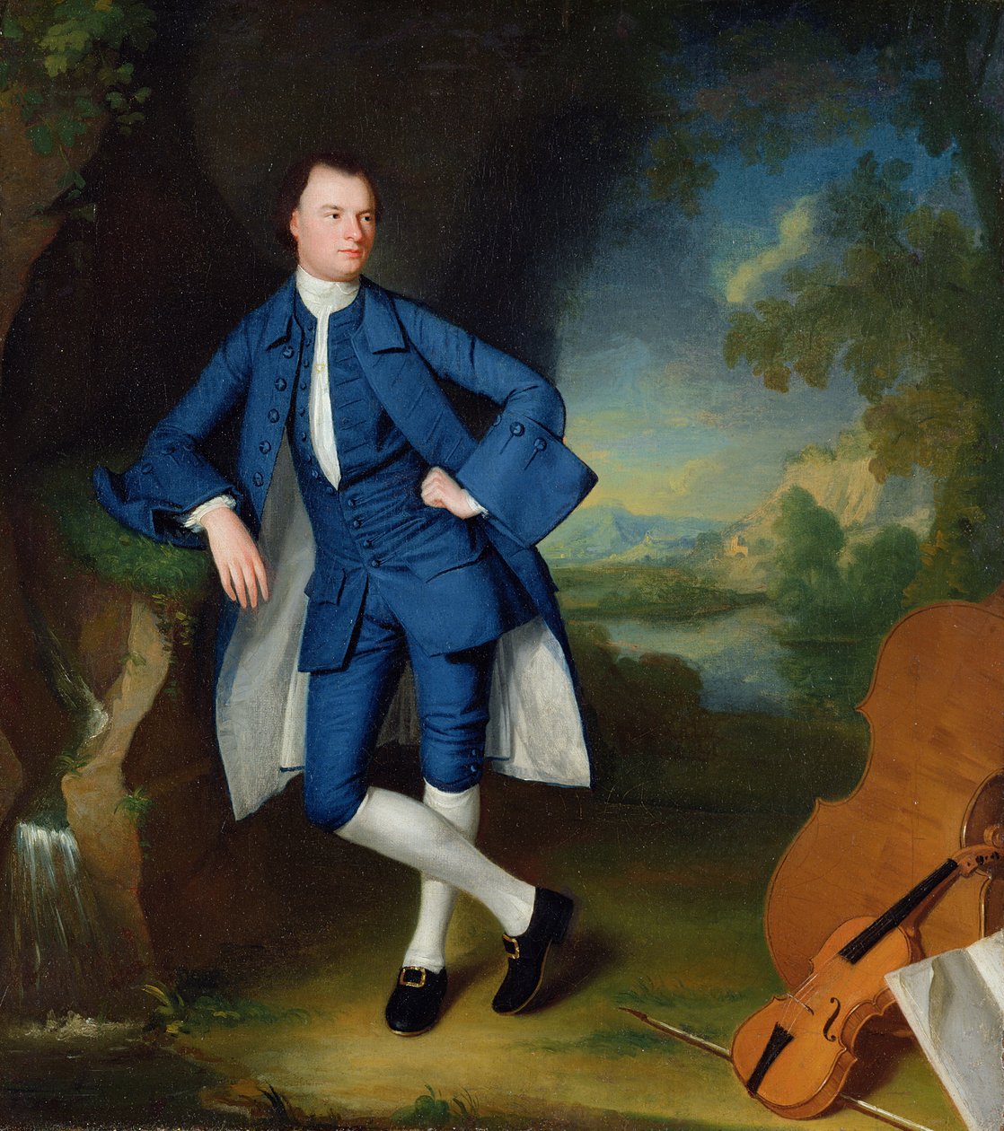 Retrato do homem, c.1758-60 de George Romney