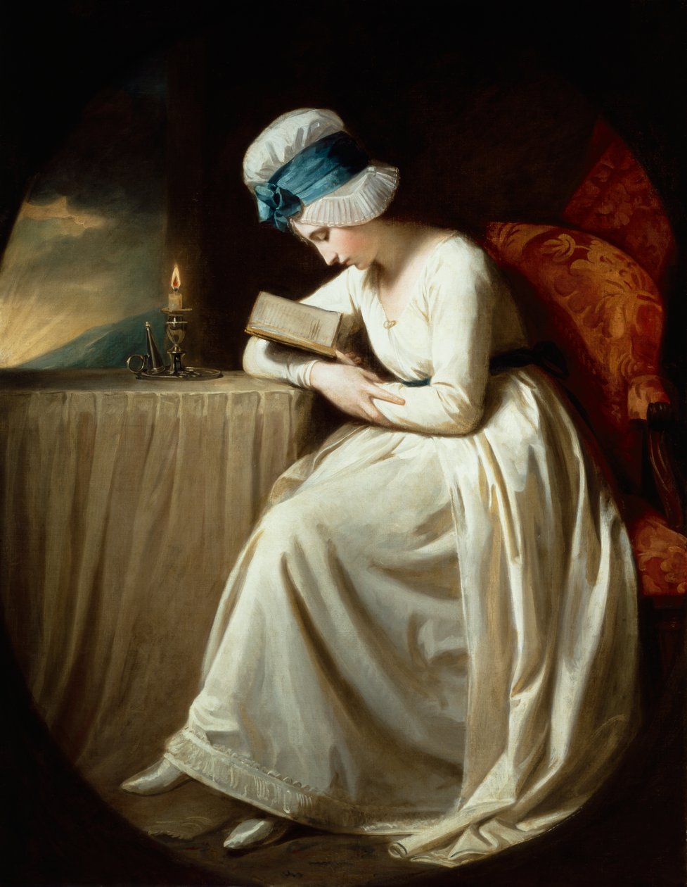 Serena lendo, 1780-85 de George Romney
