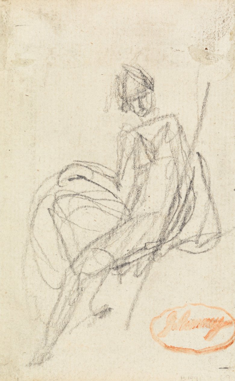 Estudo de uma mulher sentada de George Romney