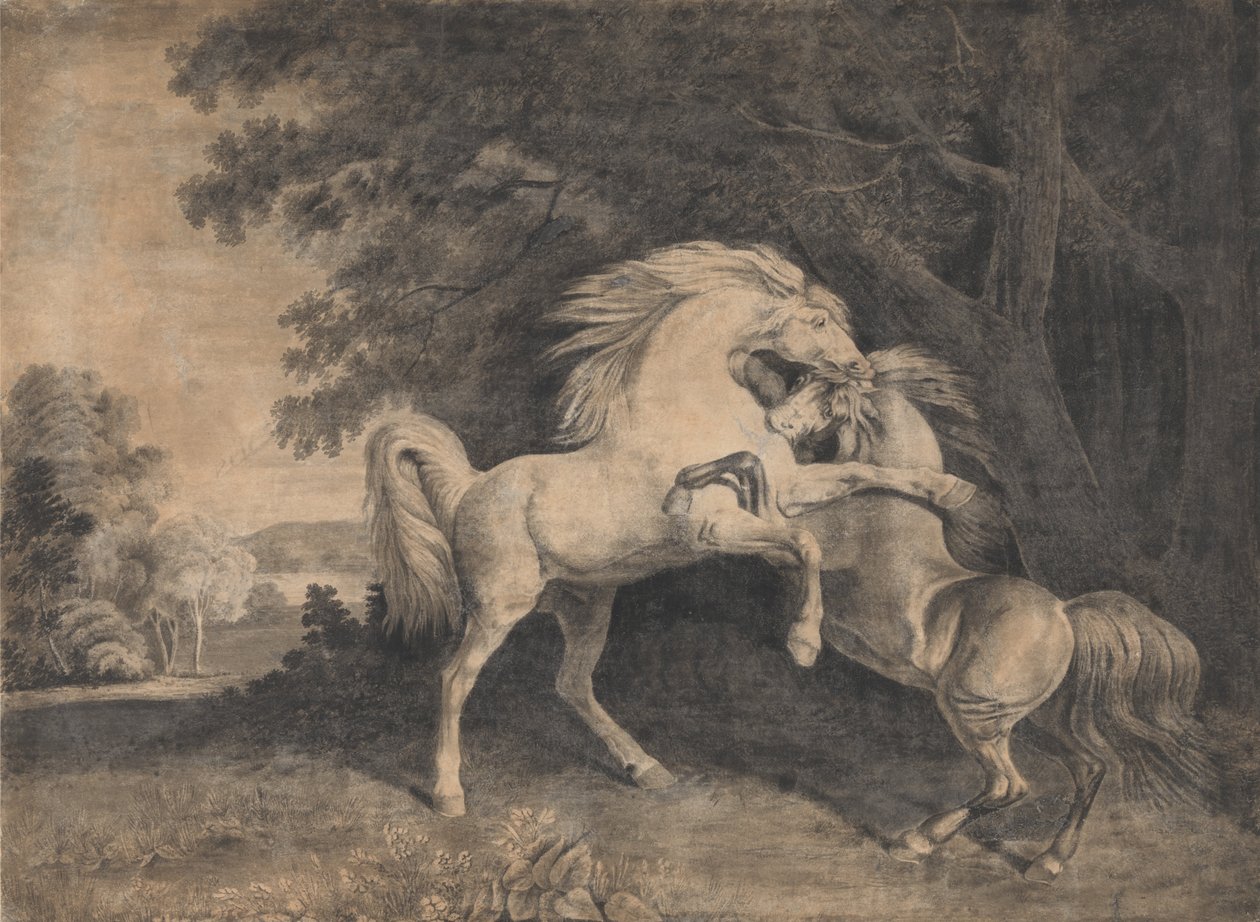 Cavalos Lutando de George Stubbs