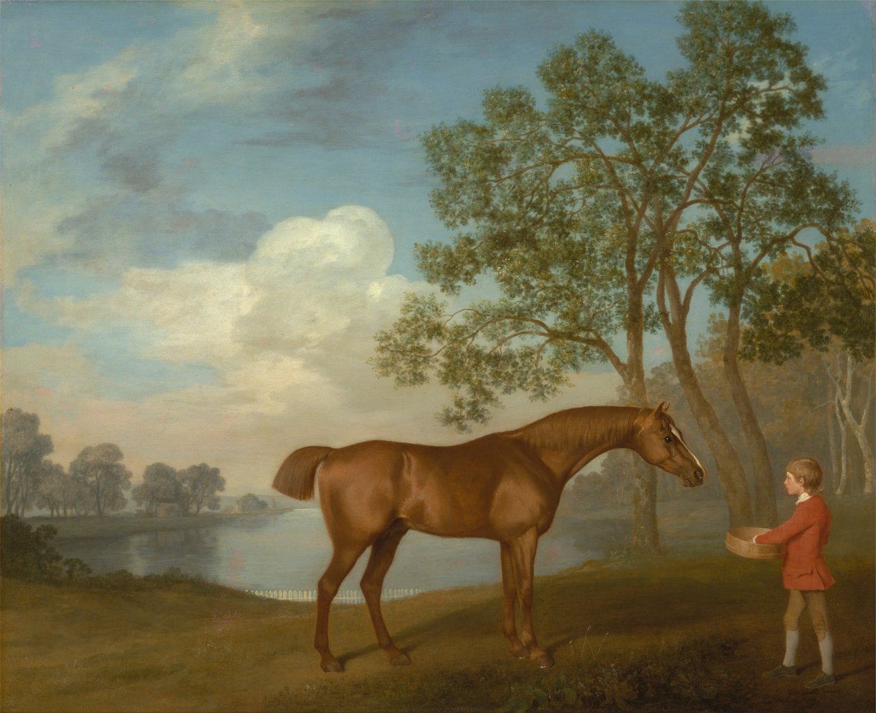 Abóbora com um rapaz estável de George Stubbs