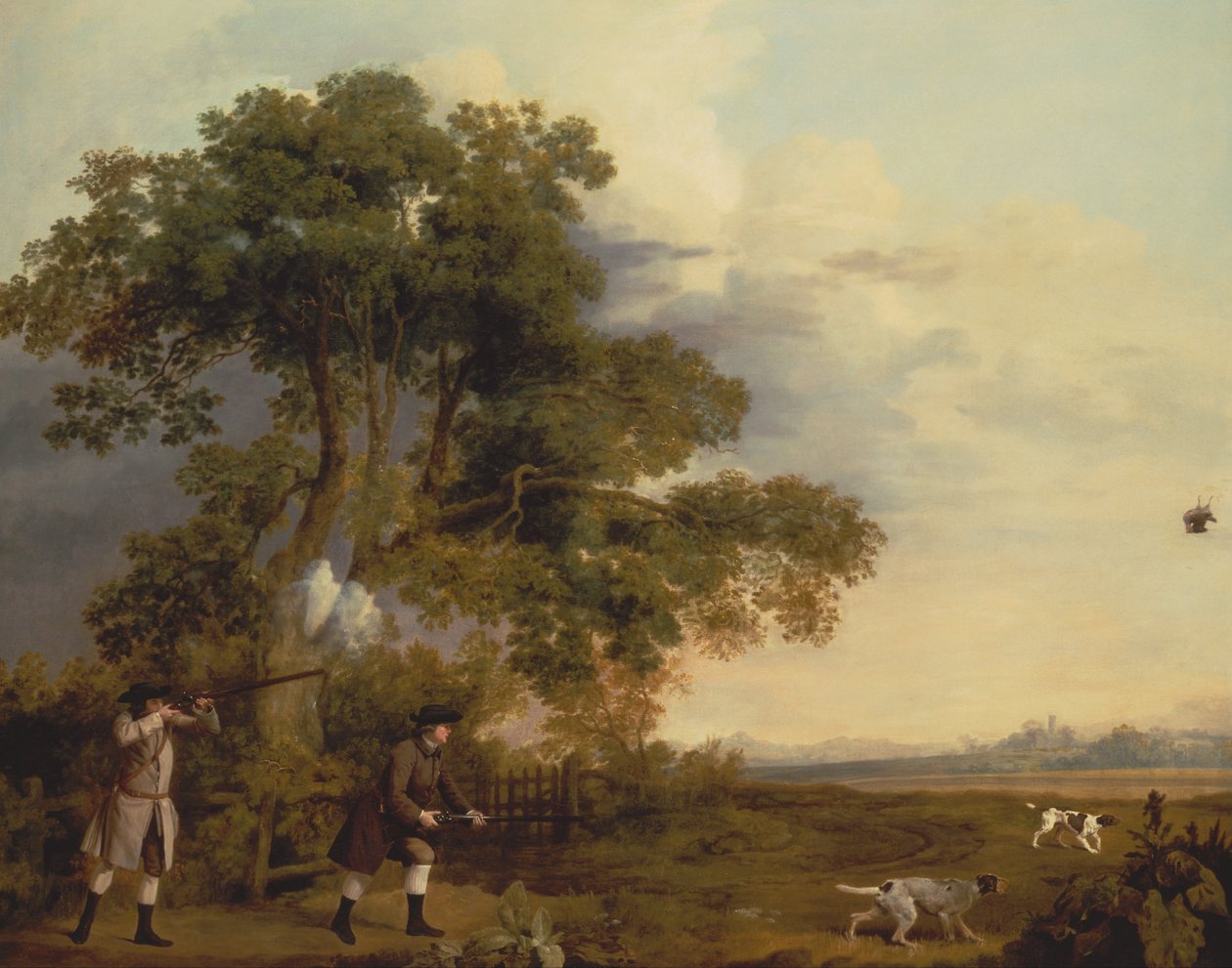 Dois cavalheiros atirando de George Stubbs