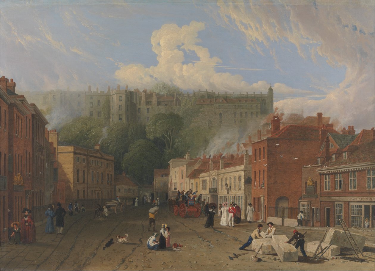 Uma vista da rua do Tamisa, Windsor de George Vincent