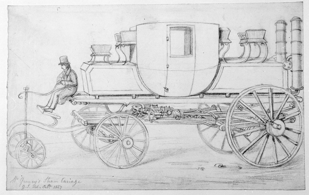 Gurney&39;s Steam Carriage, 1827 de George the Elder Scharf