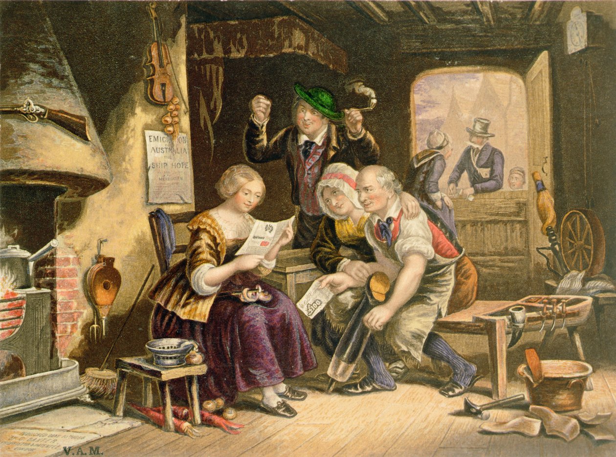 Notícias de casa, 1854 de George Baxter