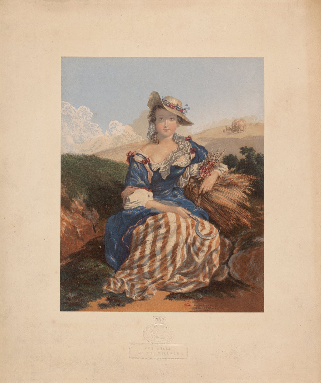 A Belle of the Village de George Baxter