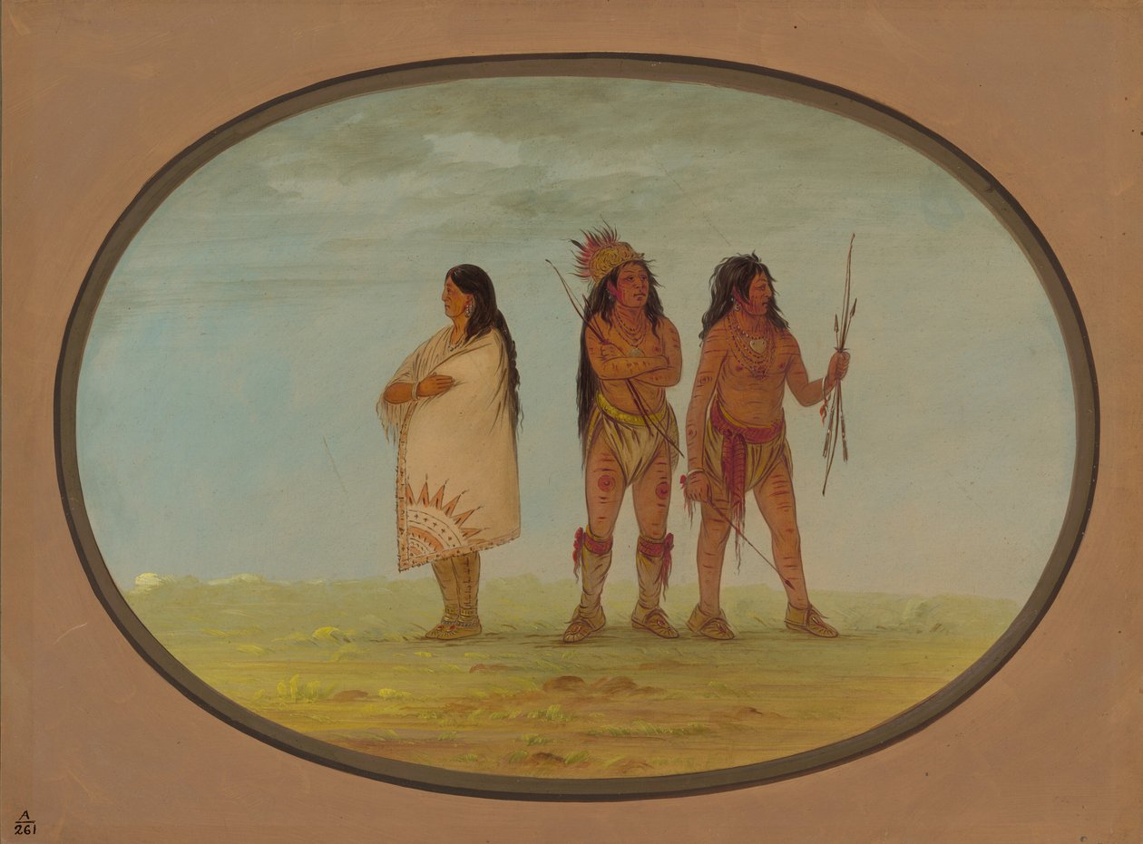 Três índios navajos, 19114. de George Catlin