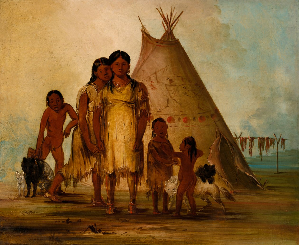Duas Comanches, 1834. de George Catlin