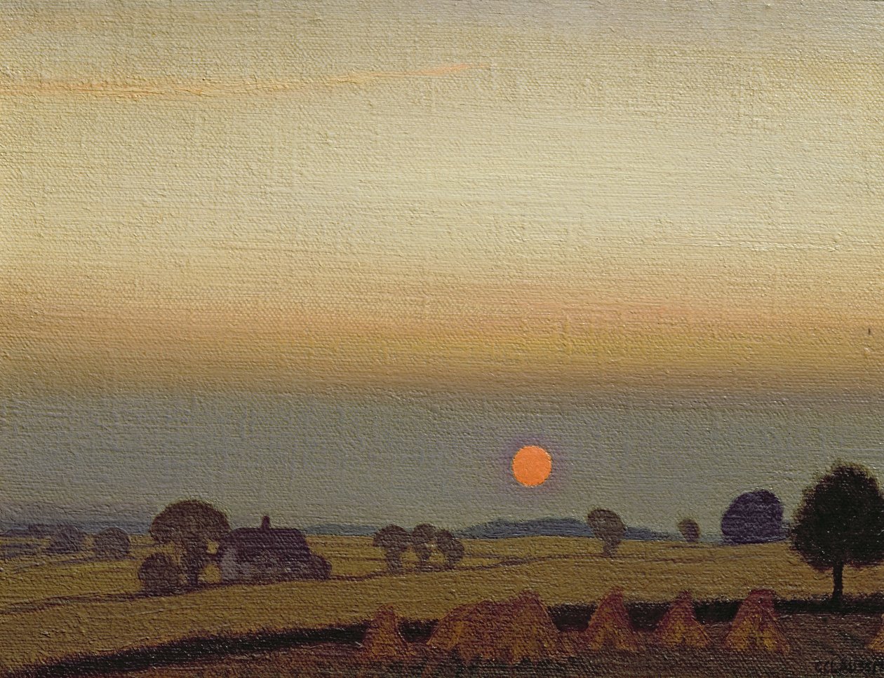 Pôr do sol, c.1920 de George Clausen