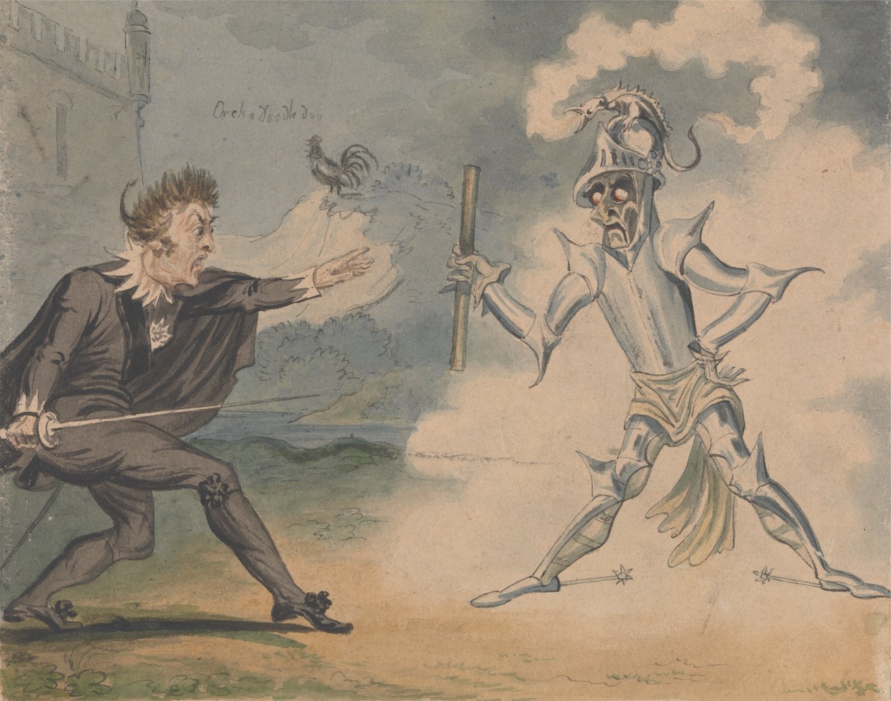 Hamlet e o Fantasma de George Cruikshank