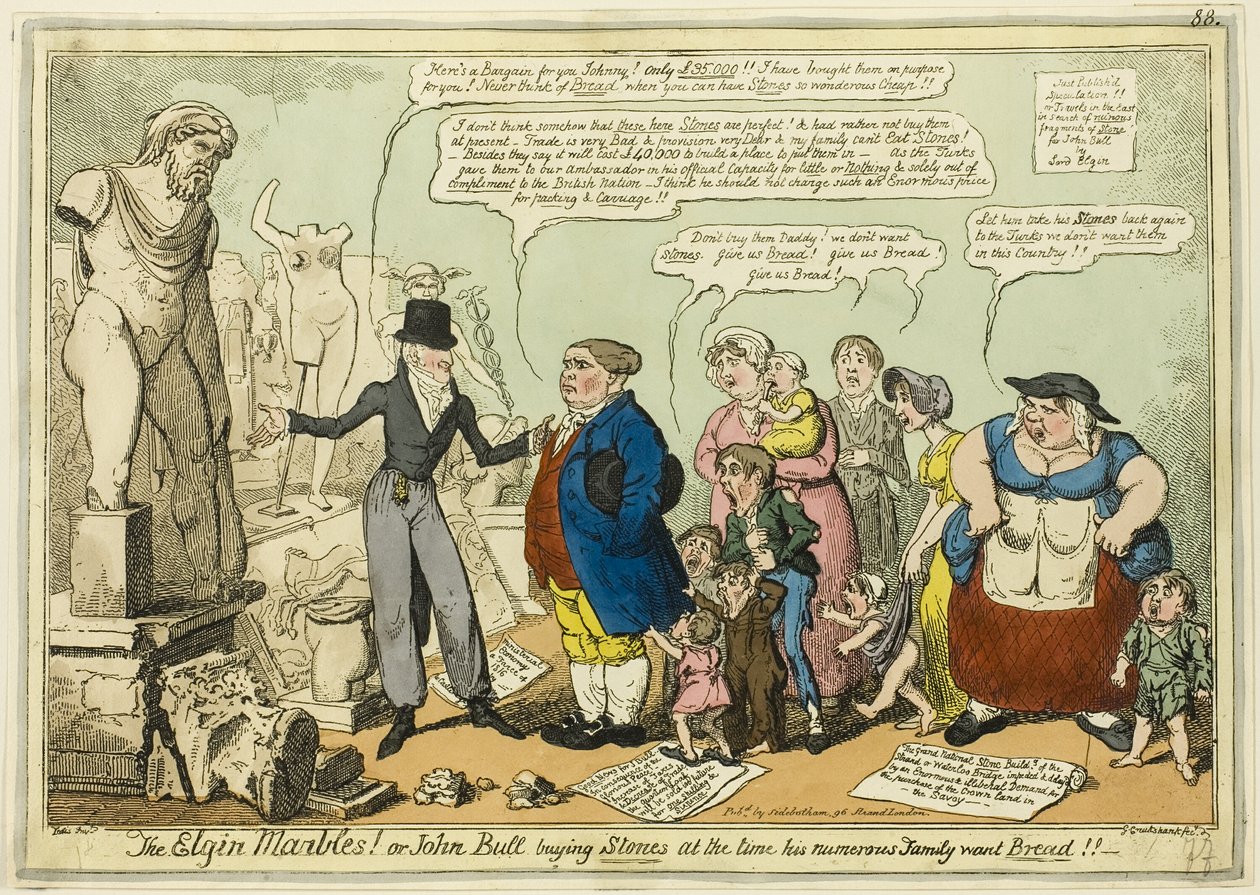 Os mármores de Elgin! de George Cruikshank