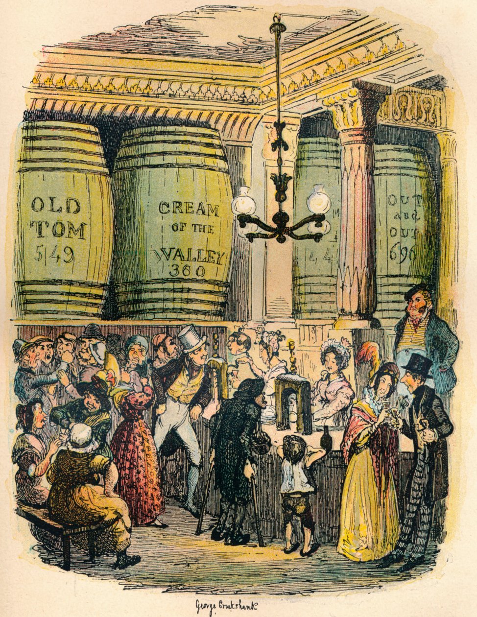 O Gin Palace, c1900 de George Cruikshank