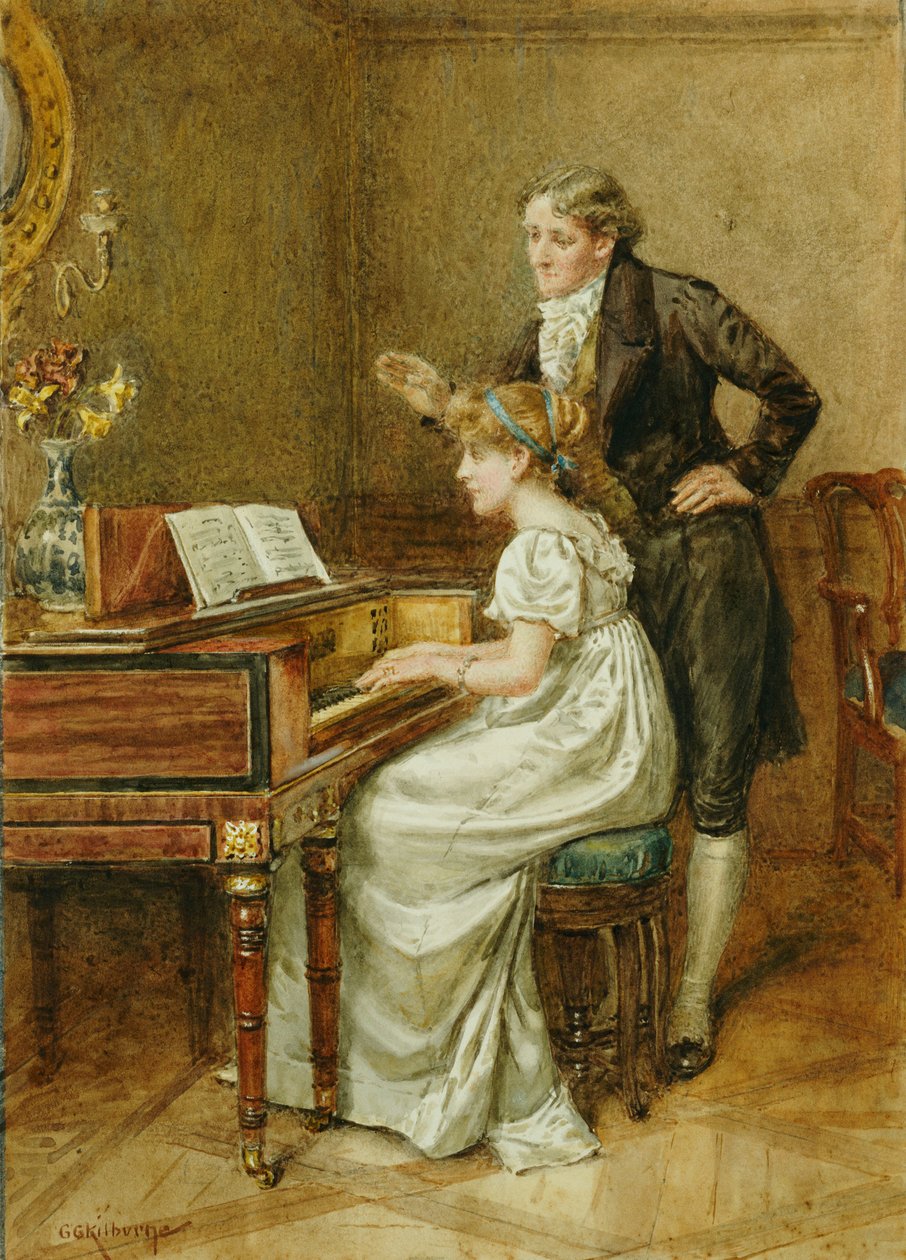 The Music Master de George Goodwin Kilburne
