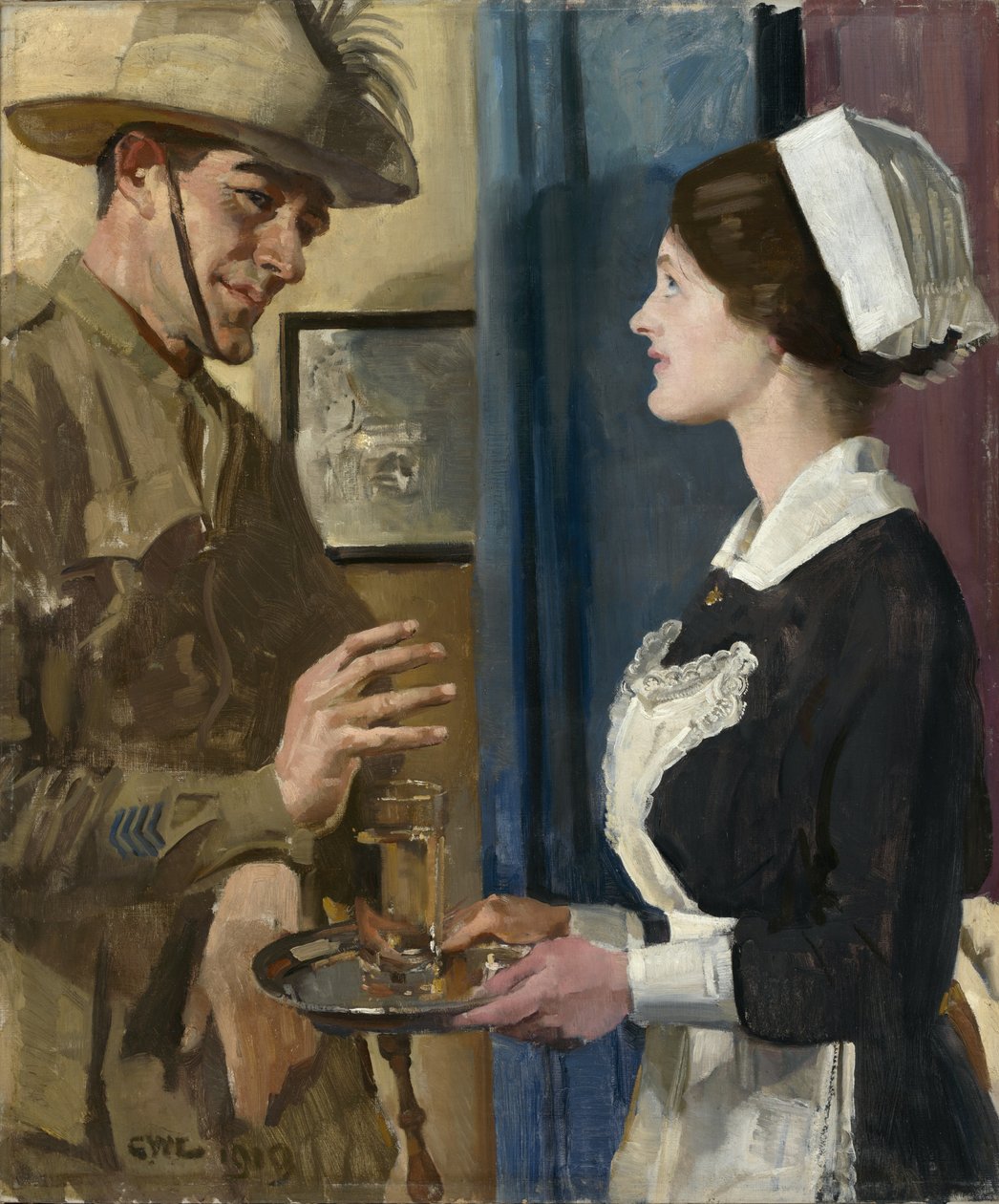 O soldado e a empregada de George Lambert