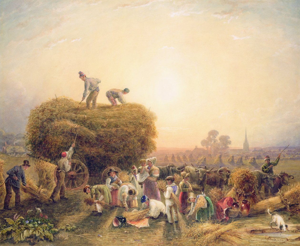 Fenação, 1832 (wc on paper) de George Shepherd
