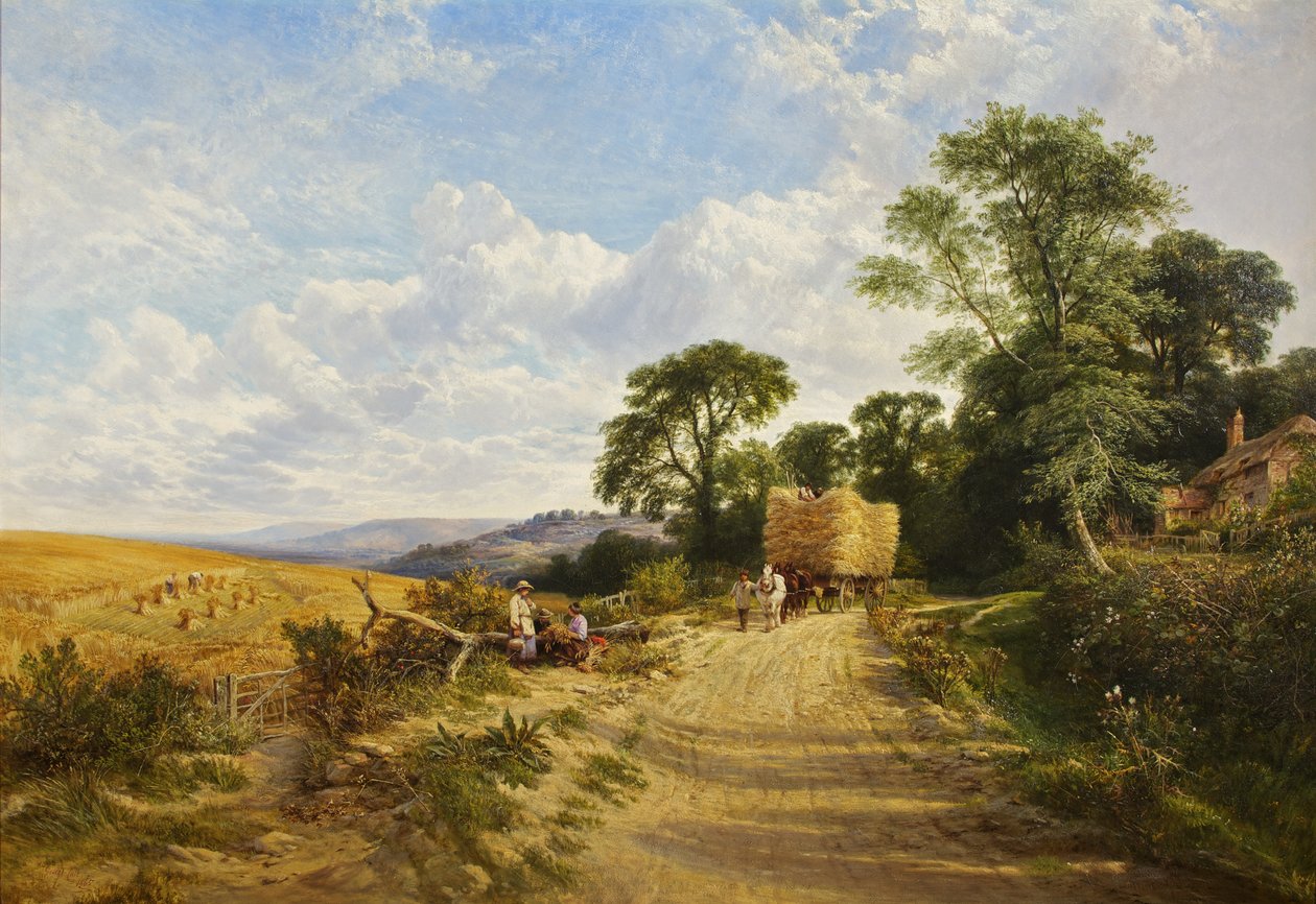 Paisagem - época de colheita de George Vicat Cole