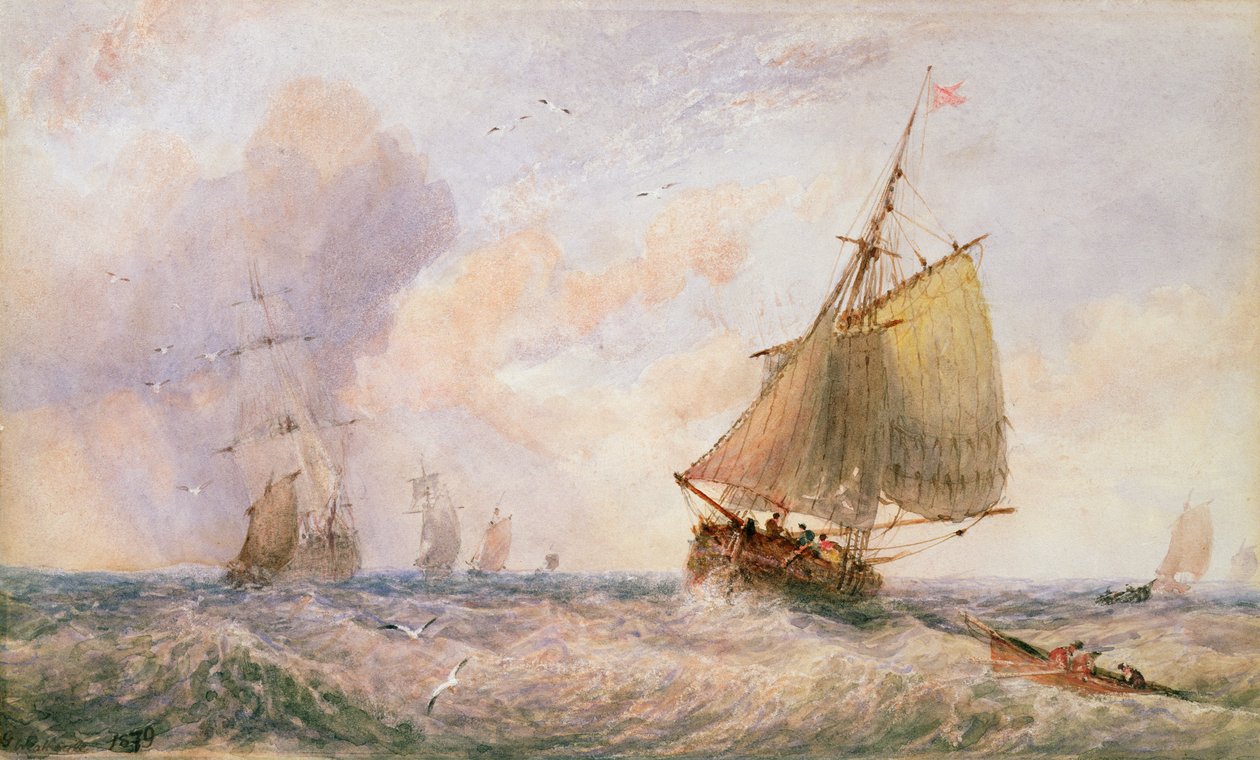 Envio fora de Whitby, 1879 de George Weatherill