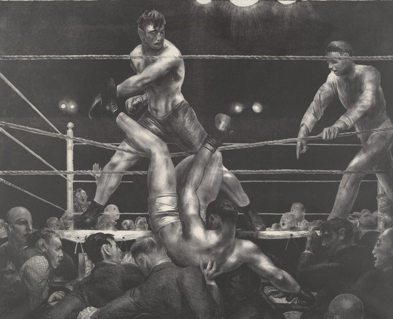 Dempsey e Firpo de George Wesley Bellows